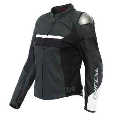 Dainese RAPIDA dámská sportovní kožená bunda černá/bílá vel.38